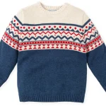 ECRU & NAVY BLUE JUMPER