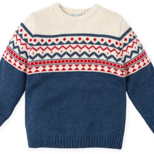 ECRU & NAVY BLUE JUMPER