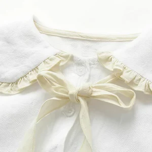 Checkered Blouse with Bow Detail for Little Girls Hover Image